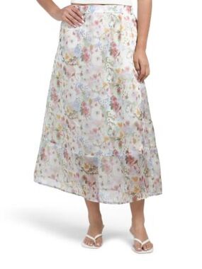 NWT Melloday floral skirt size L.